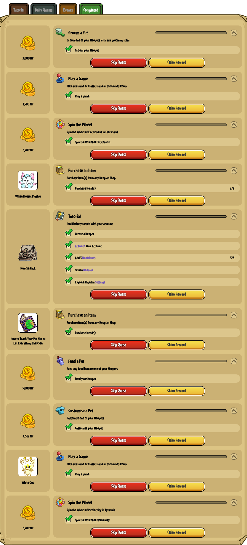 Neopets feed a bloated pet